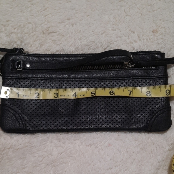 Black Perforated Leather Clutch - Picture 10 of 12